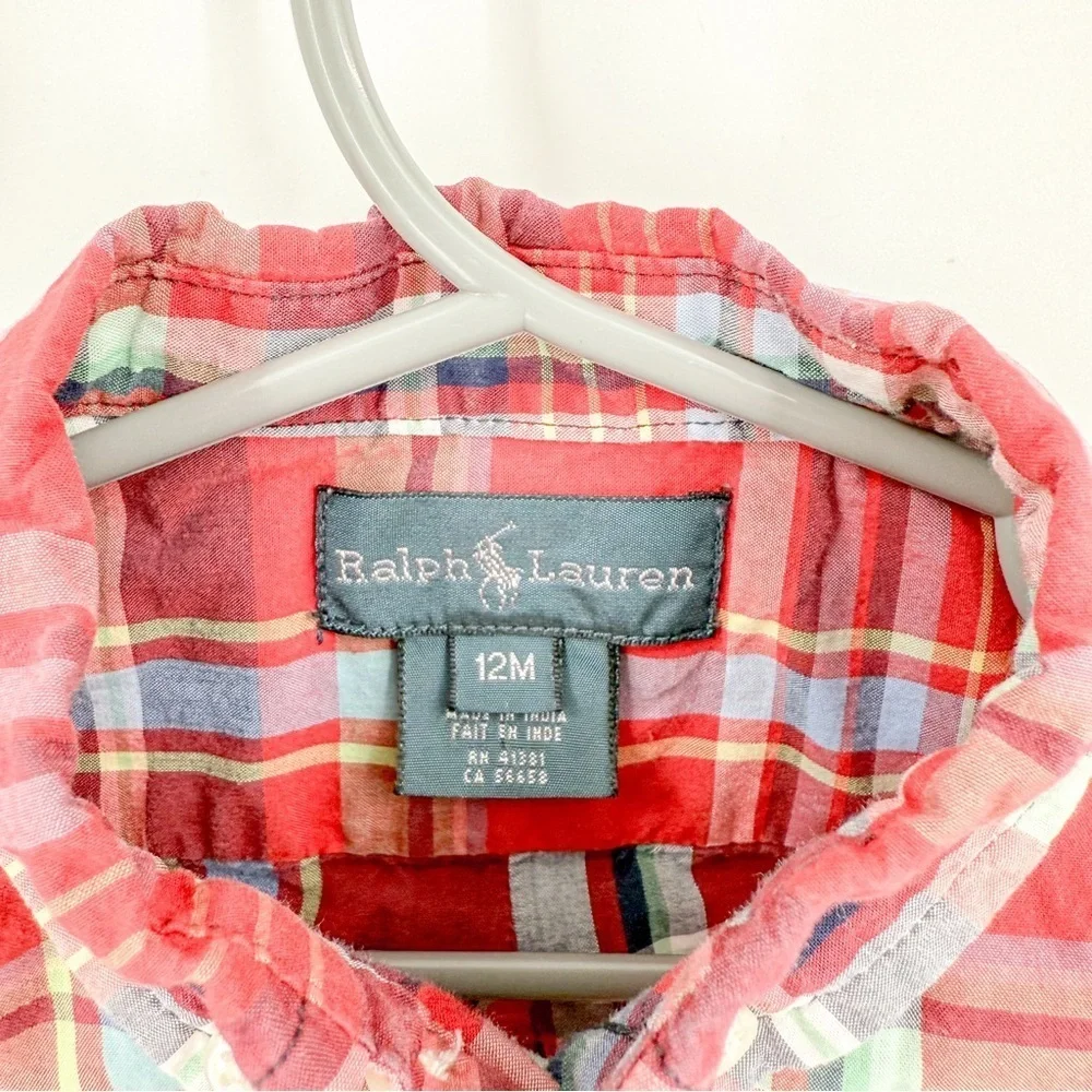 Ralph Lauren Classic Red and Blue Plaid Shirt